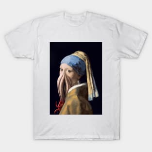 Tentacled Girl With A Pearl Earring T-Shirt